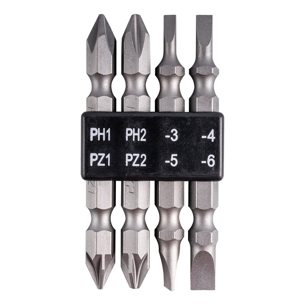 4pc 65mm Double End Bit Set Pz/ph/sl